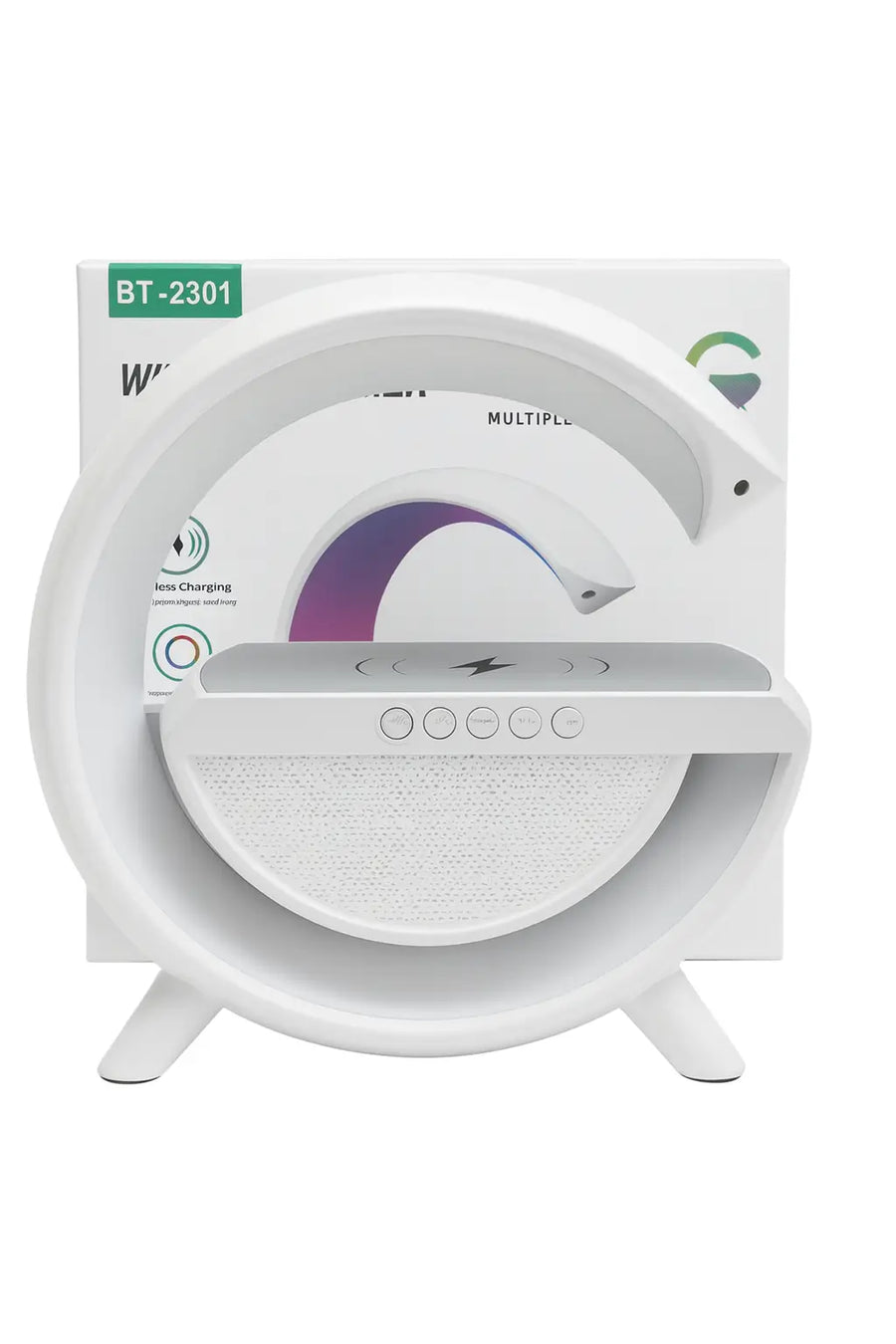 BT-2301 Wireless Bluetooth Speaker with Wireless Charging & LED Lamp