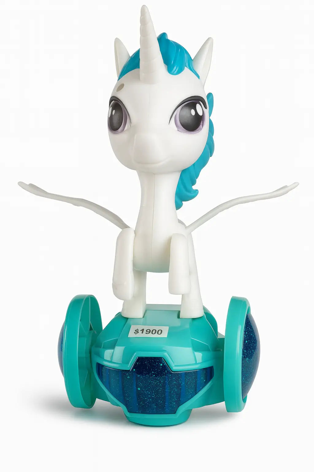 Magical Unicorn Toy with Rolling Light-Up Base